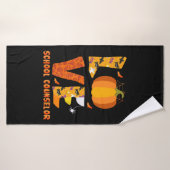 Amour Amour de conseiller scolaire amusant Hallowe (Serviette de bain)