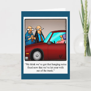 Amour amusant et mariage Humour blanc Carte de voe