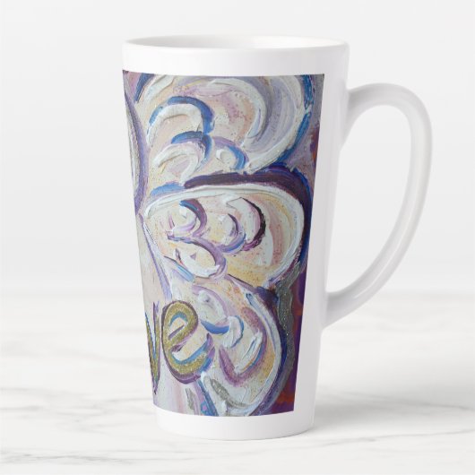 Amour Angel Word Art Custom Latte Mug Cup (Droite)