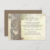 amour arbre campagne mariage Cartes de réception (Devant / Derrière)