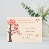 Amour Arbre Coeurs Mariage RSVP (Debout devant)