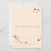 Amour Arbre Coeurs Répétition Dîner Invitation (Dos)