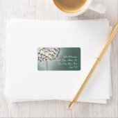 amour arbre mignon mariage étiquettes de adresse (En situation)