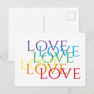 AMOUR ARC-EN-CIEL Carte postale