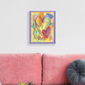 Amour Arc-en-ciel Coeurs Peinture Toile Art Imprim (Insitu(Salon))