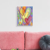 Amour Arc-en-ciel Coeurs Peinture Toile Art Imprim (Insitu(Salon))