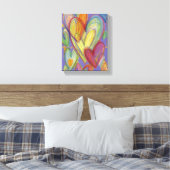 Amour Arc-en-ciel Coeurs Peinture Toile Art Imprim (Insitu(Chambre))