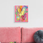 Amour Arc-en-ciel Coeurs Peinture Toile Art Imprim (Insitu(Salon))