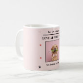 Amour au premier aboiement Tasse personnalisée pou (Devant gauche)