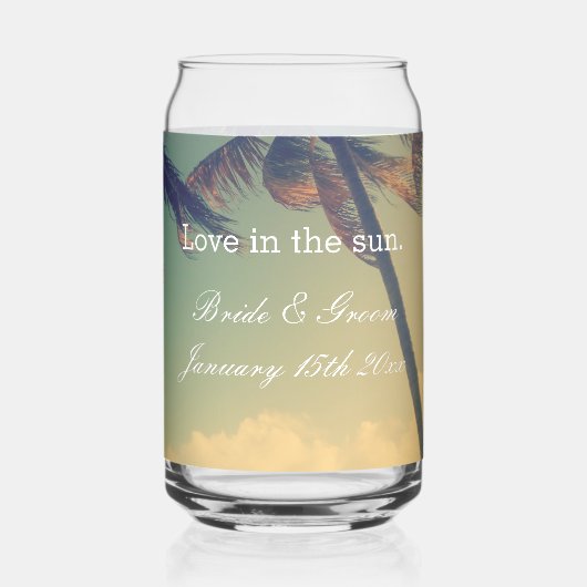 Amour au soleil idyllique plage mariage peut lunet (Verso)
