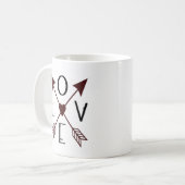 Amour avec flèches Mug (Devant gauche)