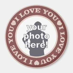 AMOUR avec votre aimant personnalisé de photo