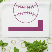 Amour Baseball serviette de cuisine (Plié)