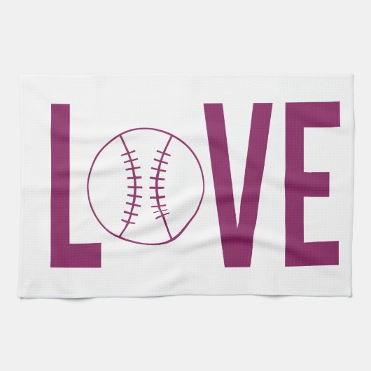 Amour Baseball serviette de cuisine (Horizontal)