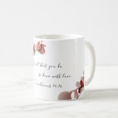 Amour bible verse mug floral (Devant droit)