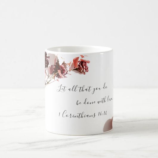 Amour bible verse mug floral (Centre)