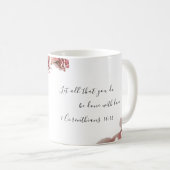 Amour bible verse mug floral (Devant droit)