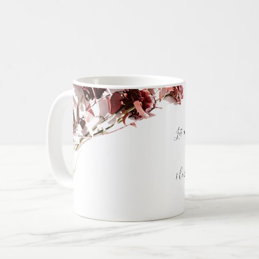 Amour bible verse mug floral (Devant gauche)