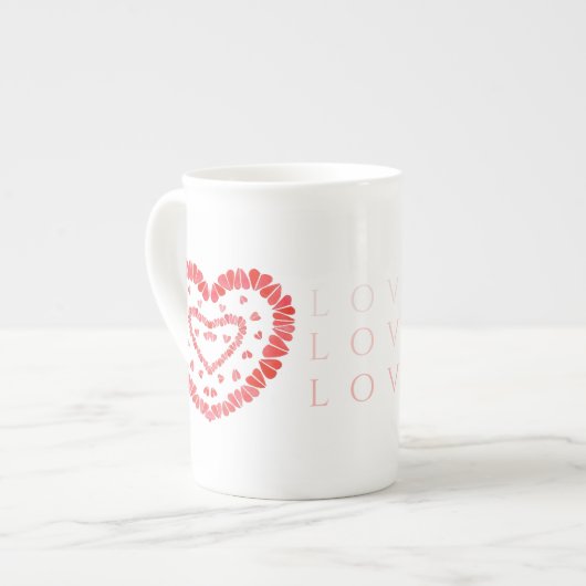 AMOUR Bone China Mug (Devant gauche)
