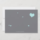 Amour Bridal Shower Invitation Bleu & Grey (Dos)