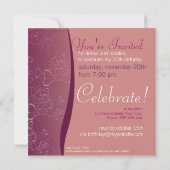 Amour Bubbles Fête Anniversaire Invitation (Dos)