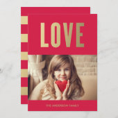 Amour | Carte photo de la Saint Valentin (Devant / Derrière)