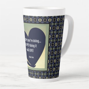 AMOUR Ce que tu fais Latte Mug par Adiela Akoo