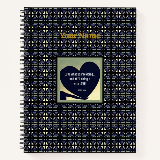 AMOUR Ce que vous faites Carnet par Adiela Akoo (Devant)