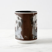 Amour chiot dalmate Mug (Centre)