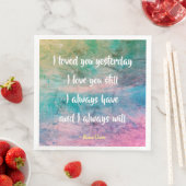 amour citation serviettes en papier DAL (En situation)