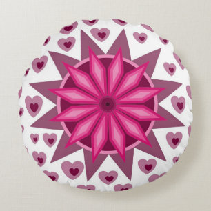 AMOUR COEUR CADEAU FEMME MARI AMI COUSSIN ROND