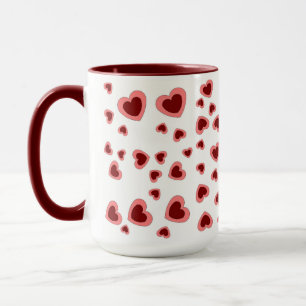 AMOUR COEUR FLEURS ANNIVERSAIRE VALENTINE MUG