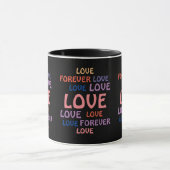 AMOUR COEUR FLEURS ANNIVERSAIRE VALENTINE MUG (Centre)