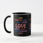 AMOUR COEUR FLEURS ANNIVERSAIRE VALENTINE MUG (Gauche)
