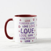 AMOUR COEUR FLEURS ANNIVERSAIRE VALENTINE MUG (Gauche)