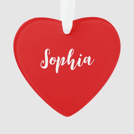 Amour Coeur Forme Arbre de Noël Ornament (dos)