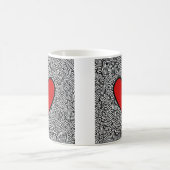 amour coeur mug avec doodle (Centre)