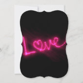 amour coeur neon rose chaud noir invitations maria (Devant)