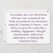 Amour Coeurs de famille Invitations ou annonces (Dos)