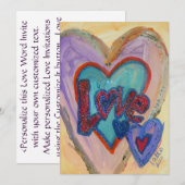 Amour Coeurs de famille Invitations ou annonces (Devant / Derrière)