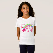 Amour - Coeurs - et Rainbows Girls T-Shirt (Devant entier)