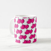 Amour coeurs roses mug (Devant gauche)
