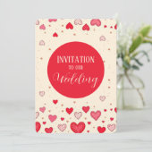 Amour, Coeurs, Valentines, Mariage - Invitation (Debout devant)