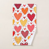 Amour Coloré Design Motif (Serviette à main)