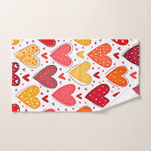 Amour Coloré Design Motif (Serviette à main)