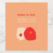 AMOUR & couple design Étiquette de nourriture et d (Étiquettes simples)