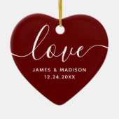 Amour Couples personnalisés Bourgogne Ornement pho (Devant)