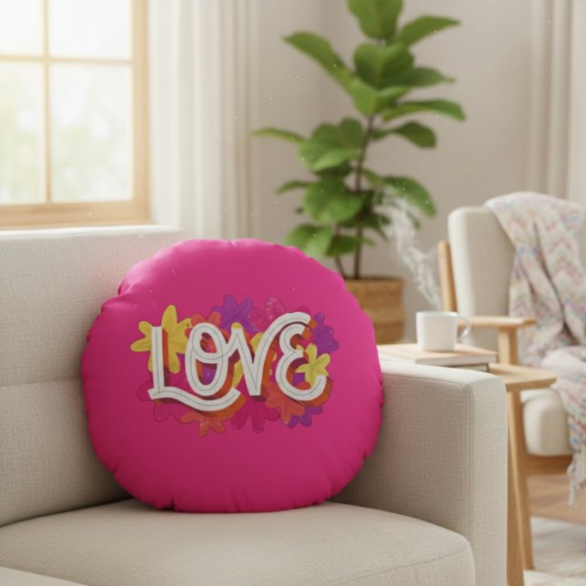 AMOUR Coussin rond (Créateur téléchargé)