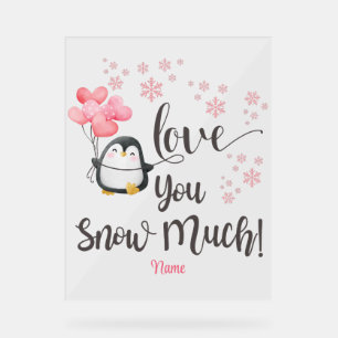 Amour - Cute Valentine Penguin Personnalisé
