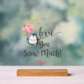 Amour - Cute Valentine Penguin Personnalisé (Neutre)